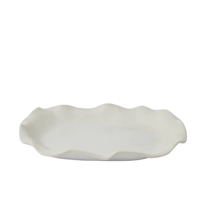 Verity Ceramic Platter - 18 x 24 cm - Natural