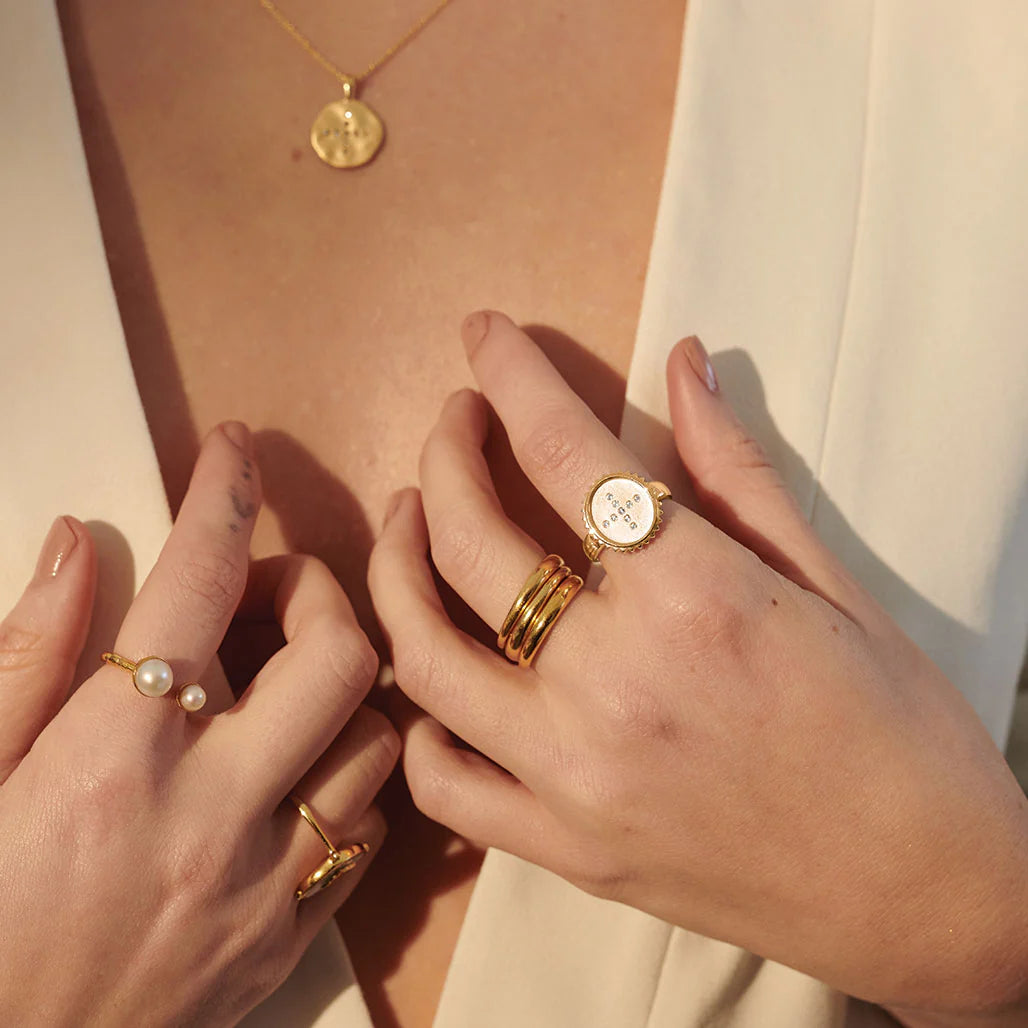 Halcyon Ring - 18 KT Yellow Gold Plate