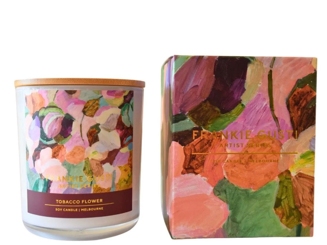 Franki Gusti Art Series Candle - Tobacco Flower- Jade Fisher