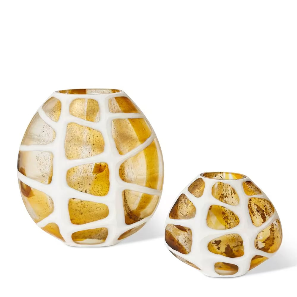 Phomelio Vase - Brown / White - Large