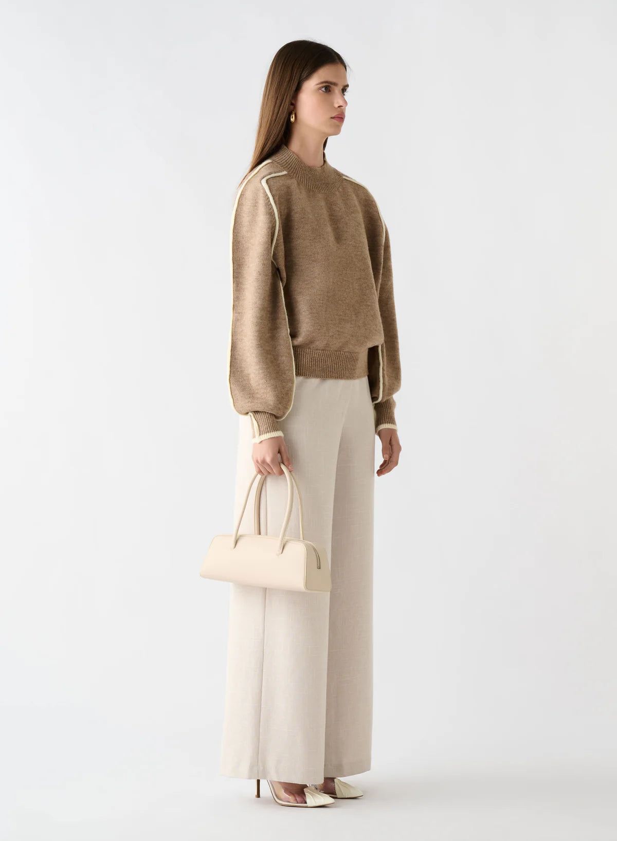 Getaway sweater - Mocha / Ivory
