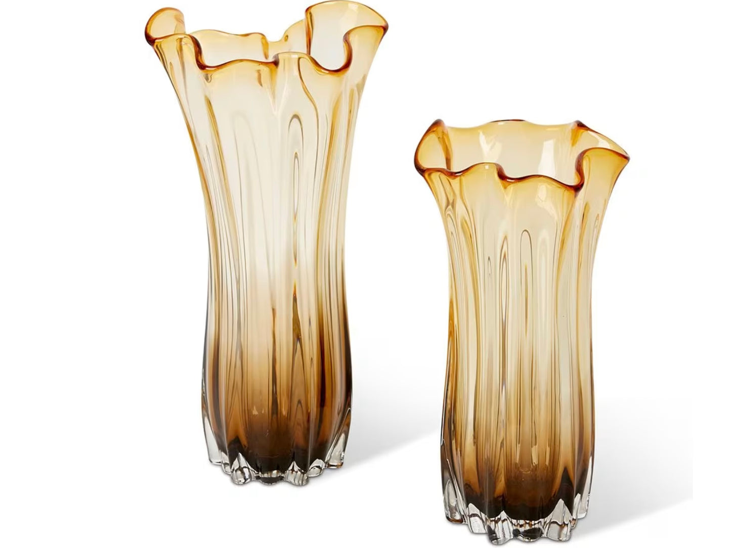 Timberly Vase Amber - 17x17x30 cm