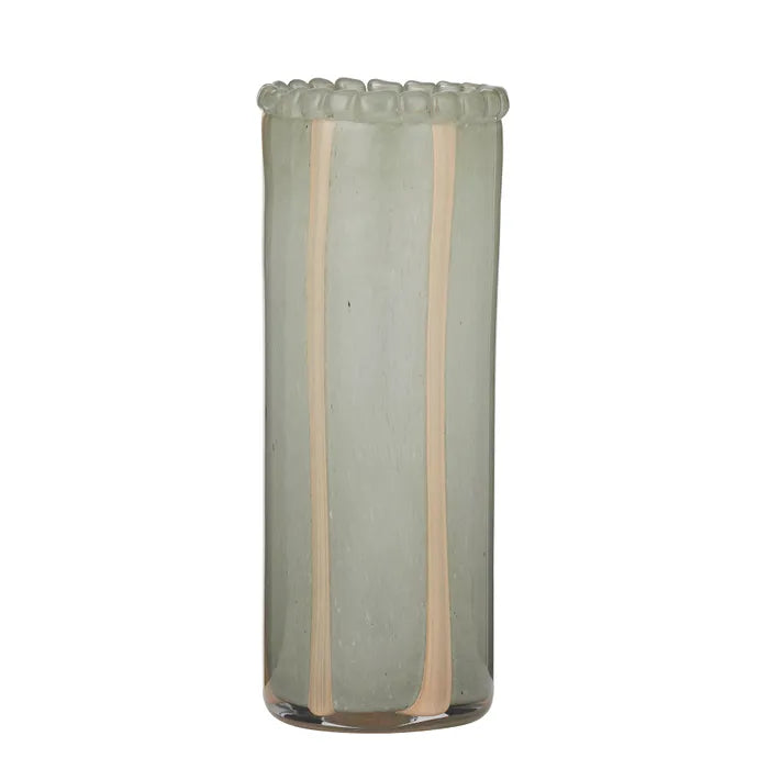 Pettine Glass Vase - Steel