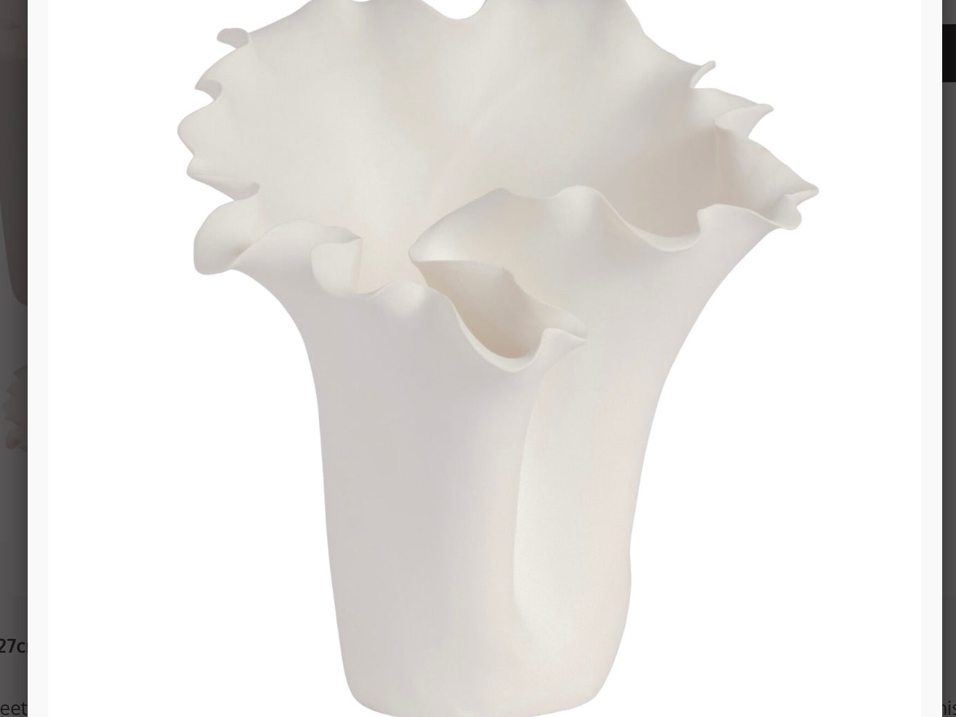 Megan Vase - White