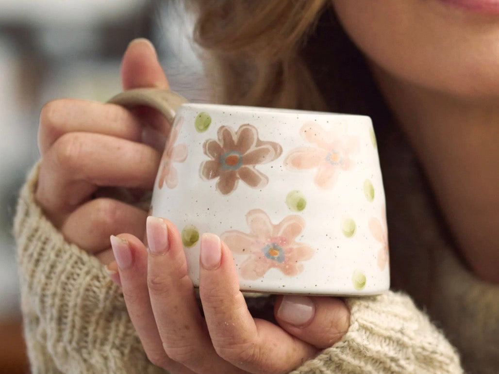 Large Handled Mug - Stevie Flower Garden