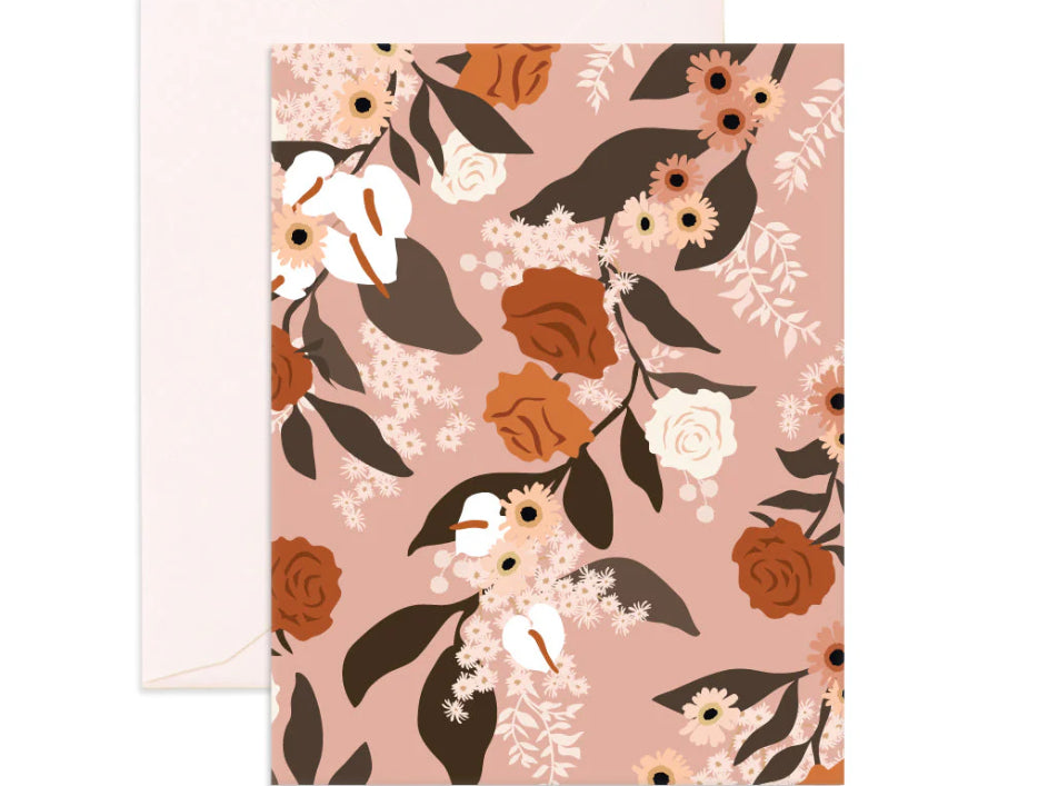 Dusty Rose Garden Card