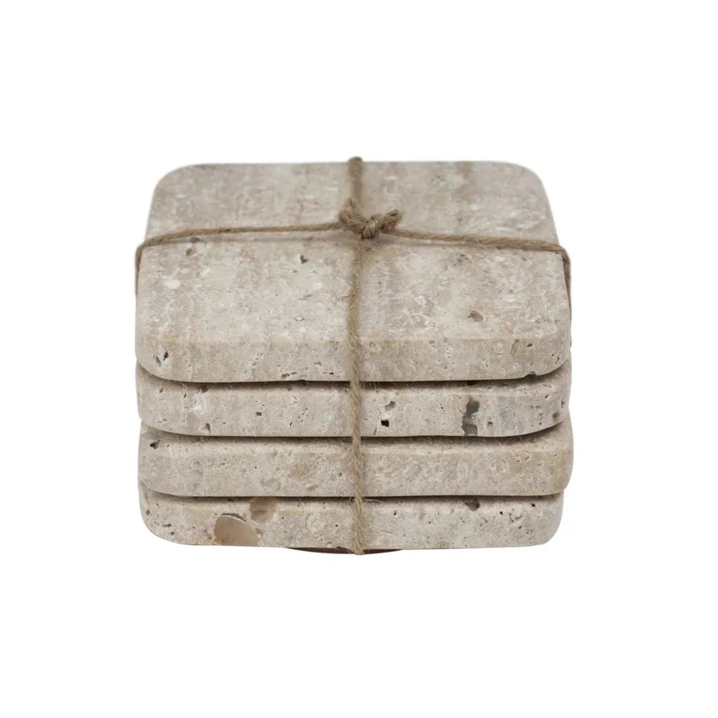 Travertine Coaster Set of 4