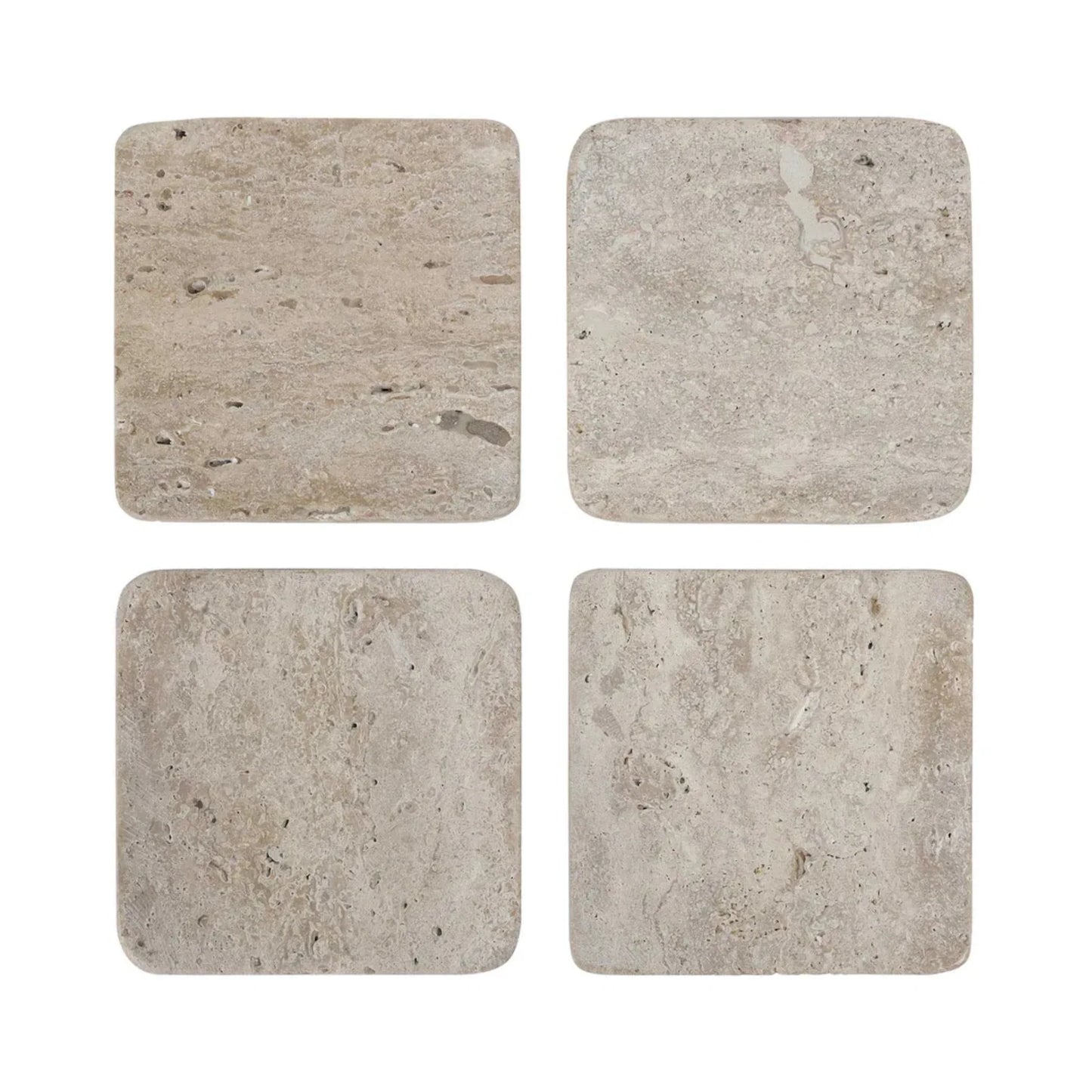 Travertine Coaster Set of 4