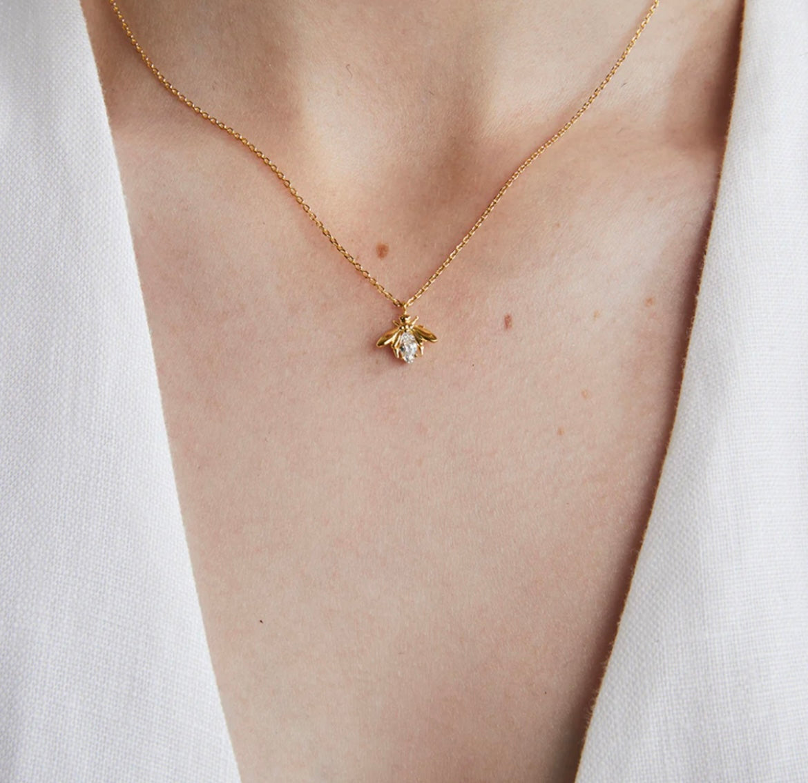 Crystal Bee Necklace