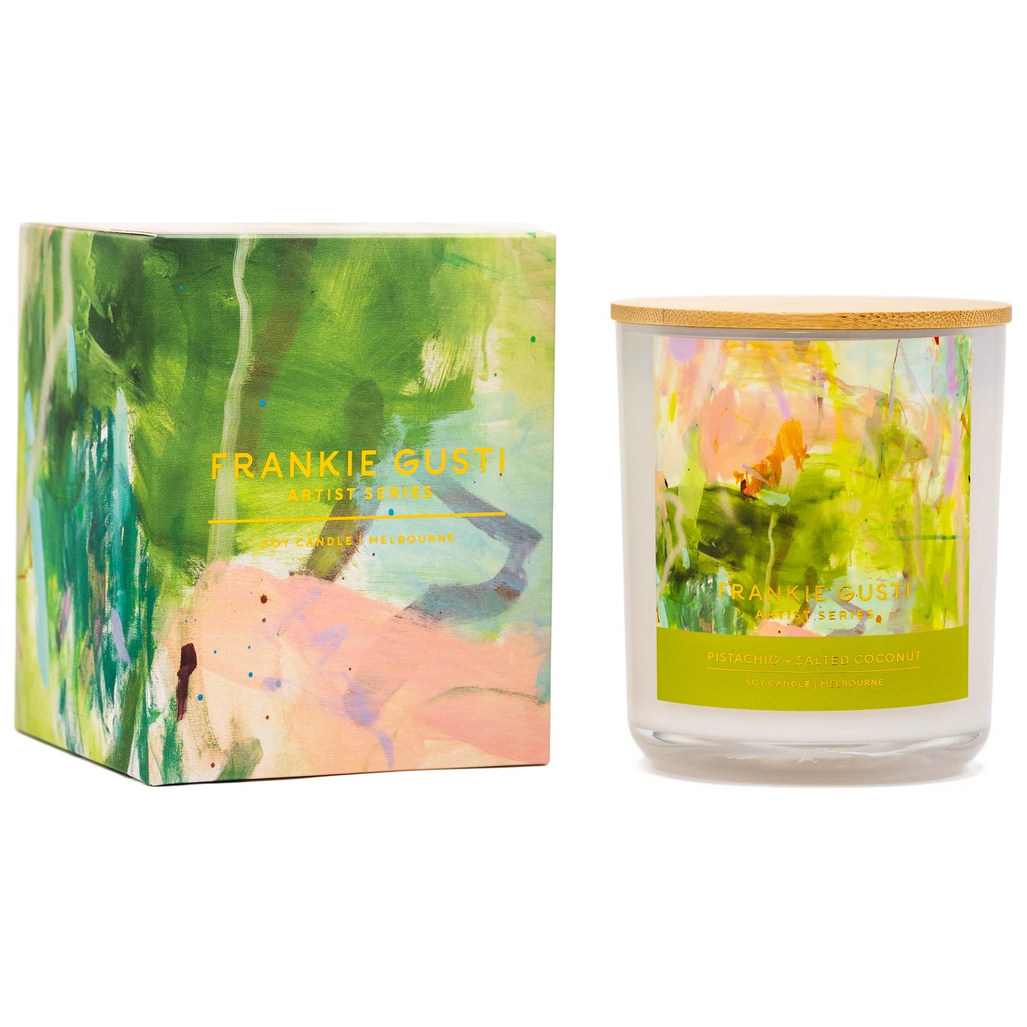 Frankie Gusti - Artist Series Candle - Pisatchio & Salted Coconut