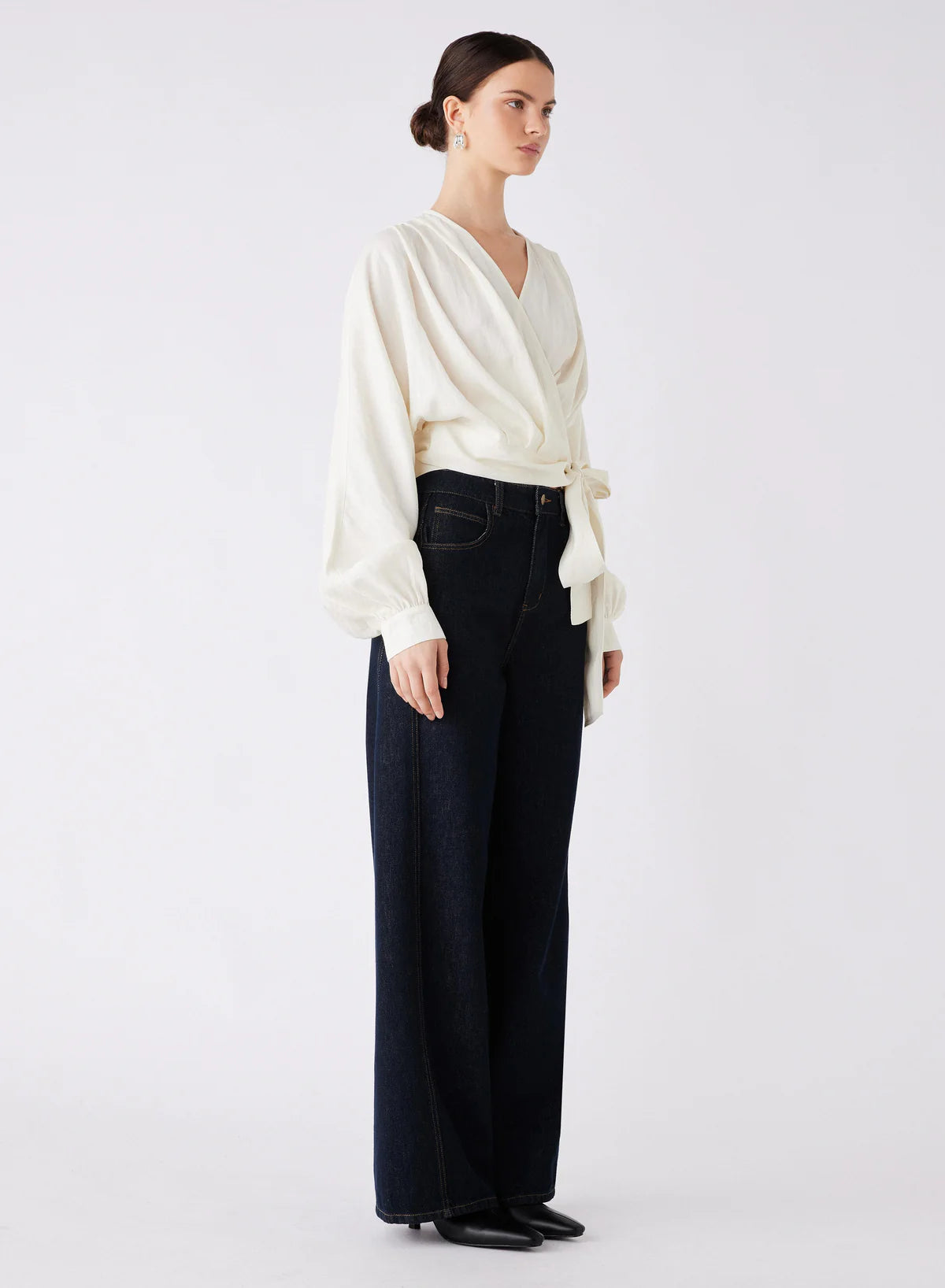 Hilton Side Tie Shirt - Esmaee