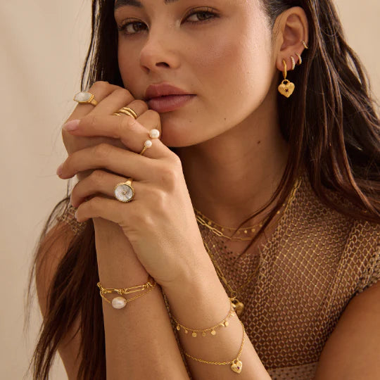 Love You Small Heart Bracelet in 18KT YG Plate
