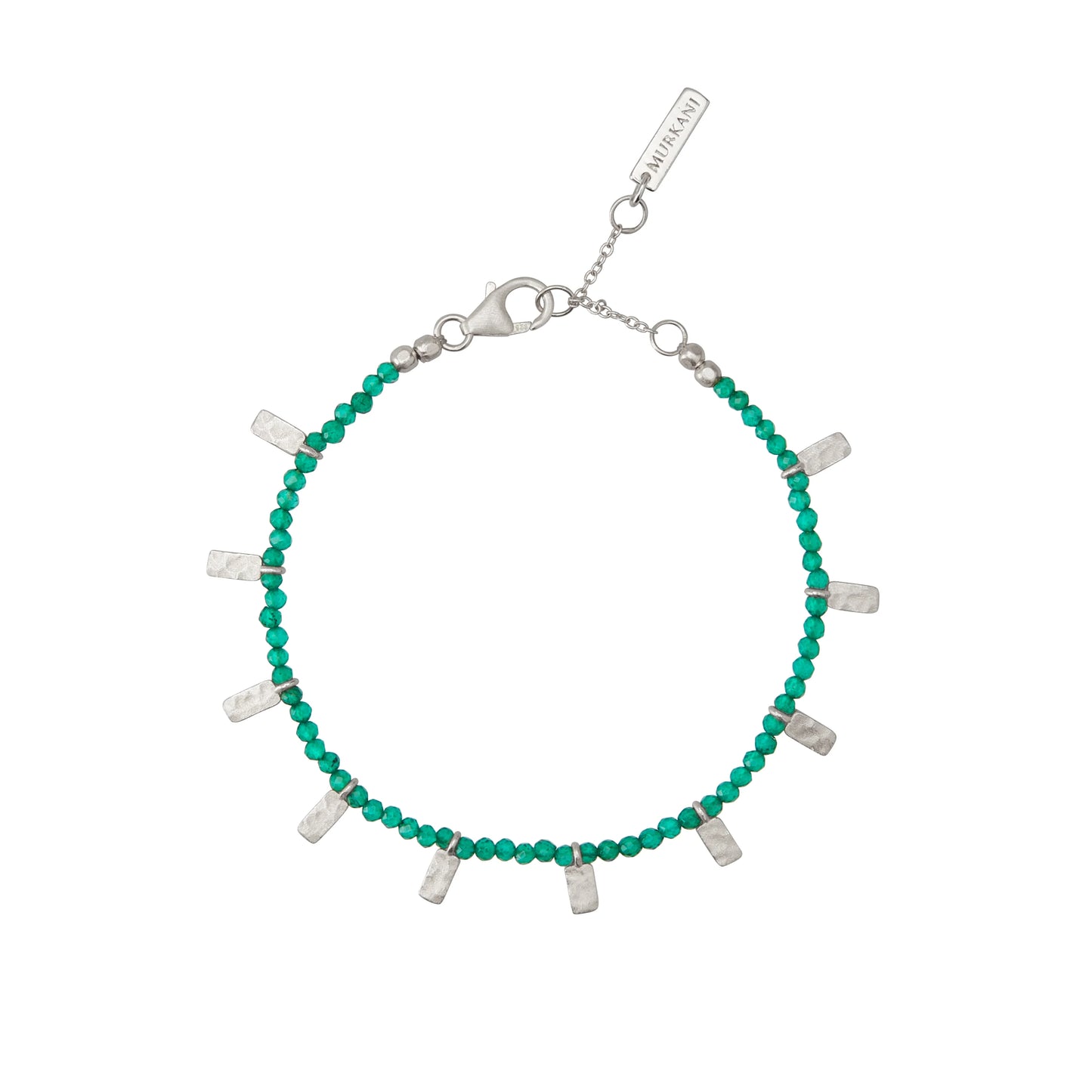 Wandering Soul Green Onyx Bracelet - Sterling Silver