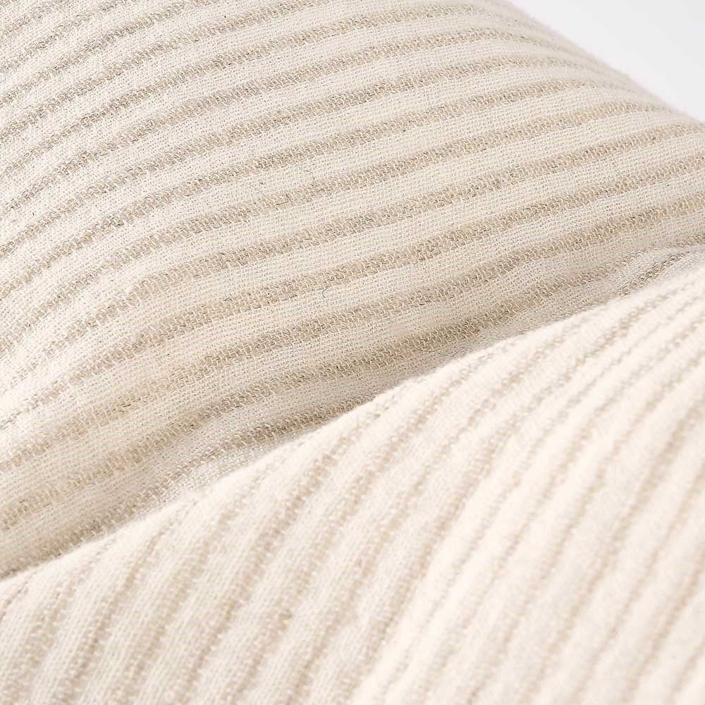 Marina Cushion - Off White/ Natural Stripe 50x50cm