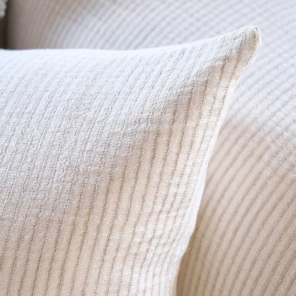 Marina Cushion - Off White/ Natural Stripe 50x50cm
