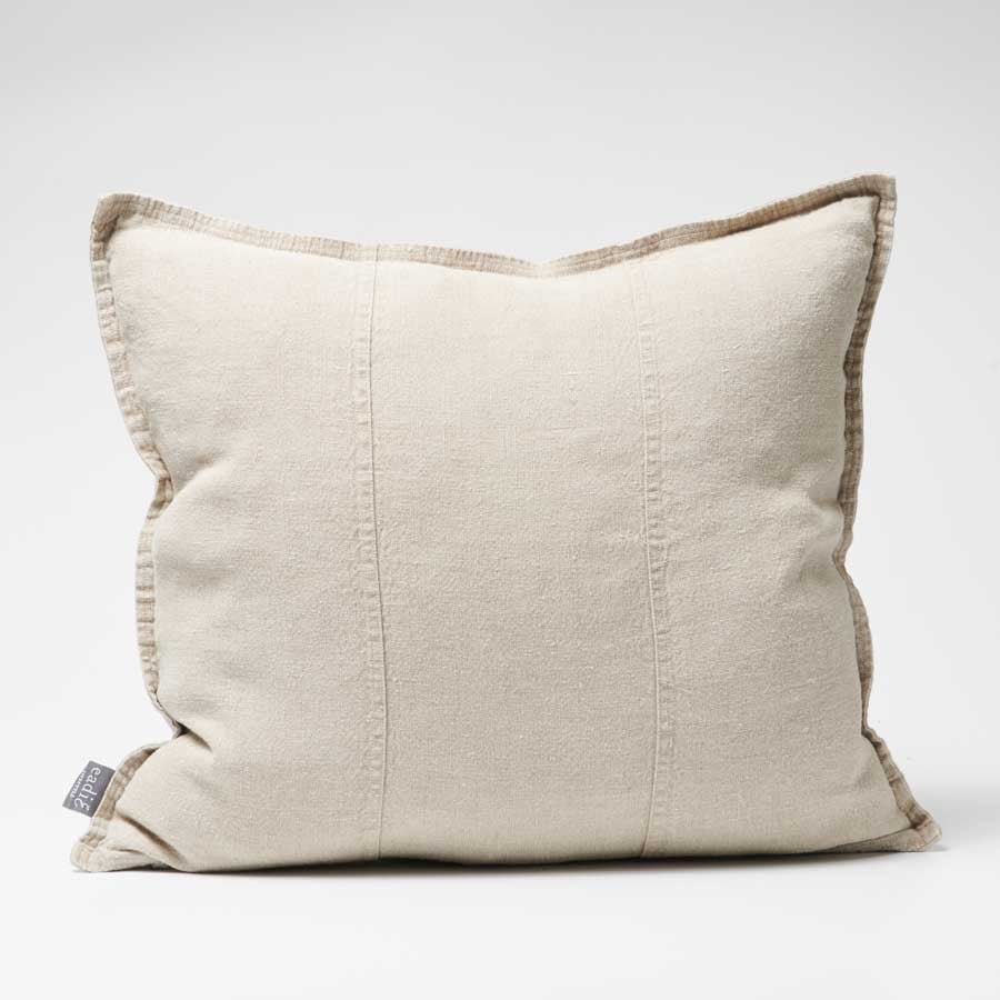 Luca Linen Cushion - Natural - Filled Cushion / 50x50cm