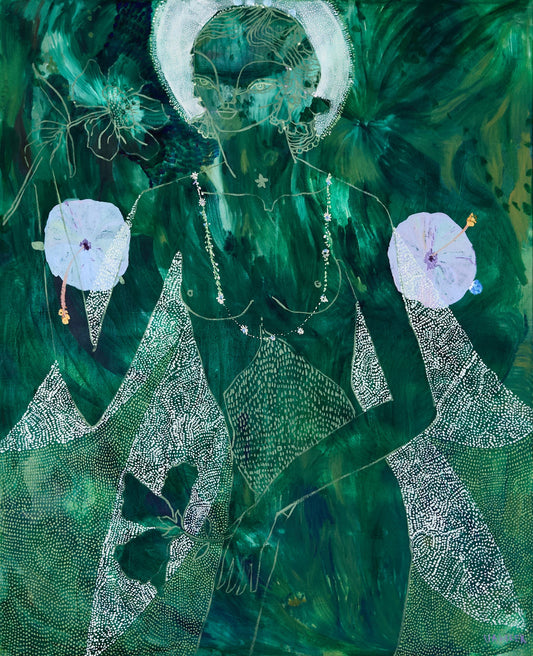 Jai Vasicek Garden Dancer Limited Edition Print Framed in Raw Tasmanian Oak