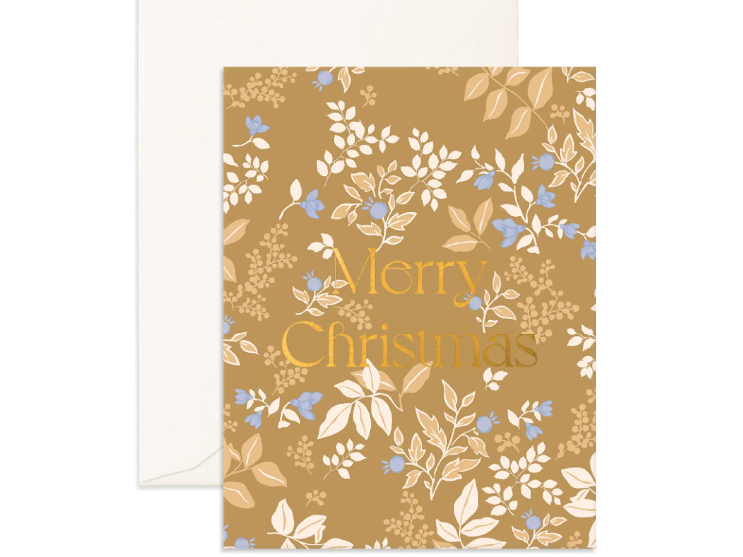 Merry Christmas Holly Card