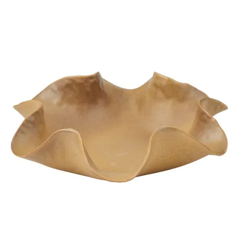Elena Ceramic Bowl - 24.5 x 6.5 cm - Tan