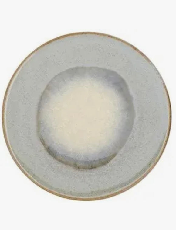 Organic Ceramic Coaster Light Blue/Moss Set of 2