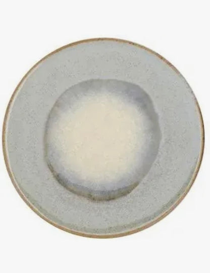 Organic Ceramic Coaster Light Blue/Moss Set of 2
