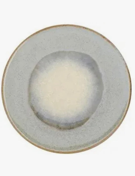 Organic Ceramic Coaster Light Blue/Moss Set of 2