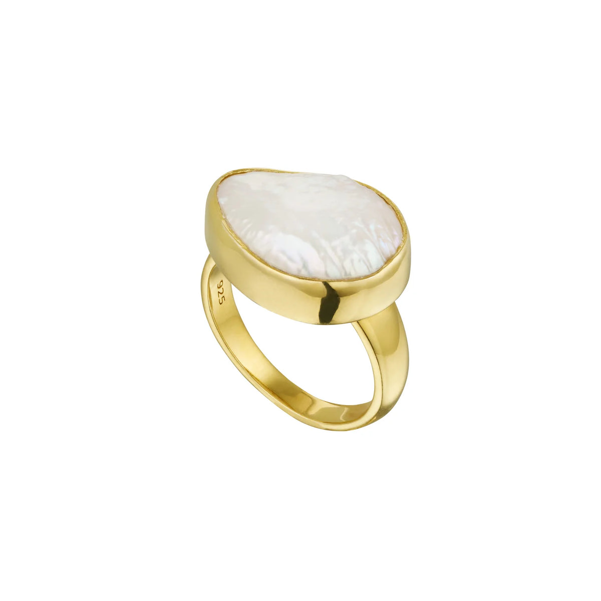 Of the Sea Baroque Pearl ring in 18KT Yellow Gold Plate