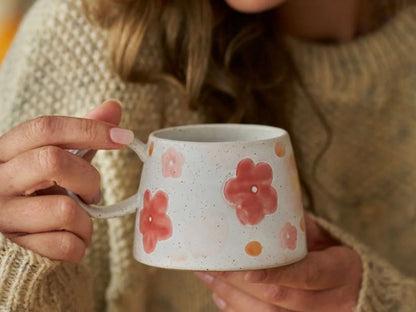 Large Handled Mug - Barbara Flower Garden