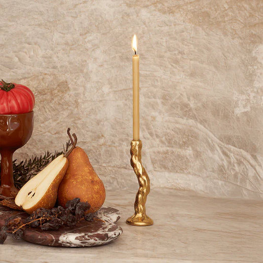 Twig Brass Candle Holder - Single