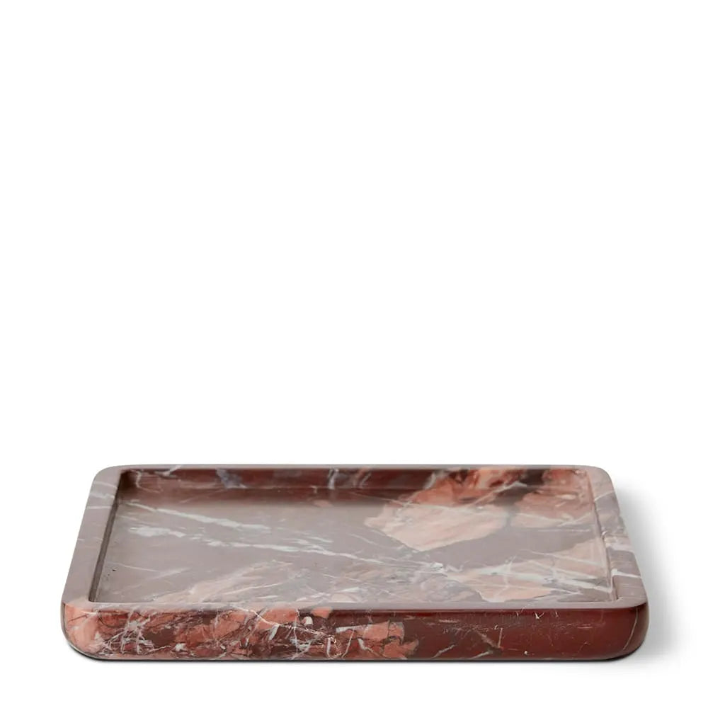 Leland Marble Decor Tray - Burgundy - 20 x 20 x 2cm
