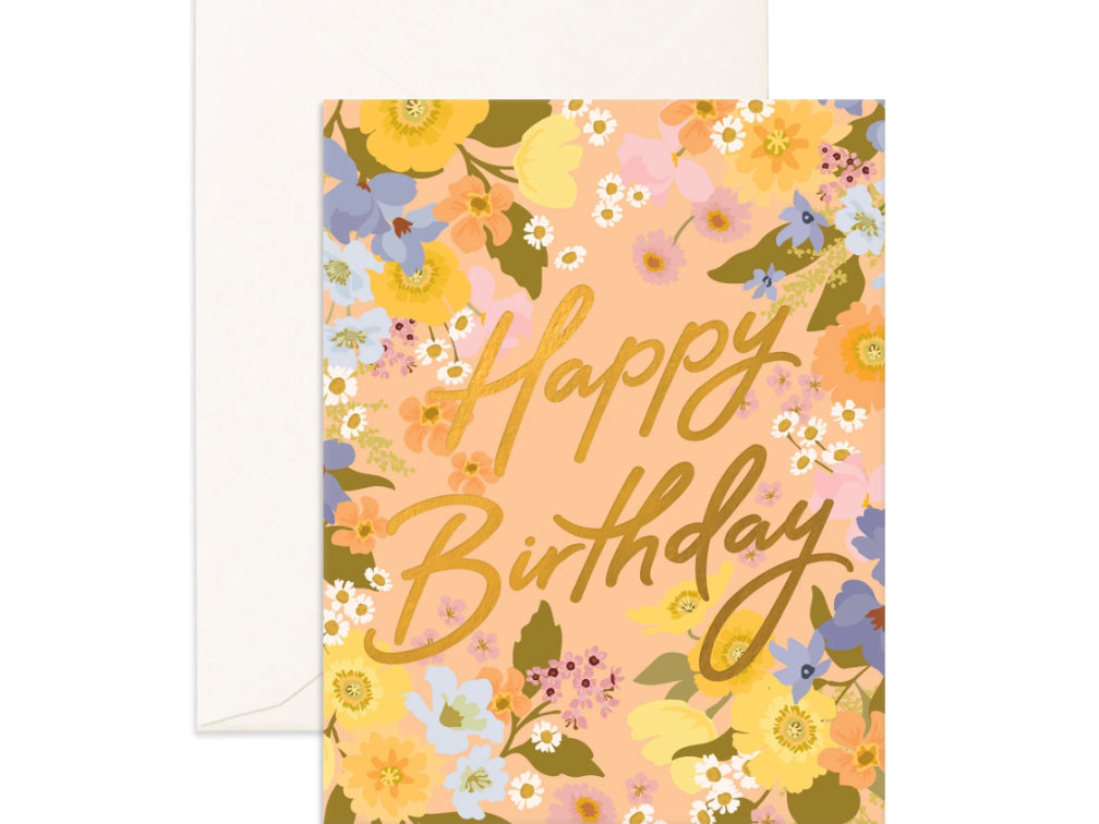 Spring Florals Birthday Card