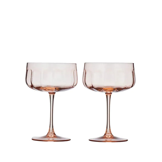 Coupe Glasses - Peach