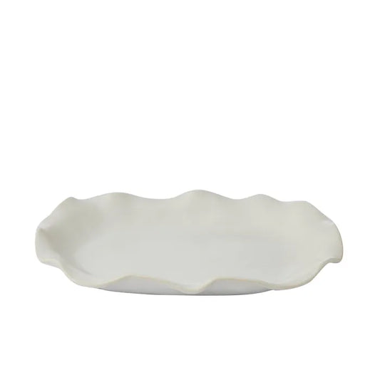 Verity Ceramic Platter - 18 x 24 cm - Natural