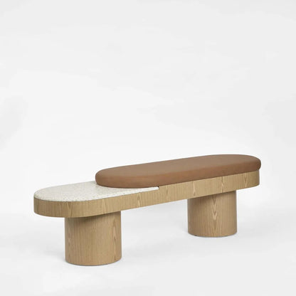 Beta Bench - Light Oak & Terazzo