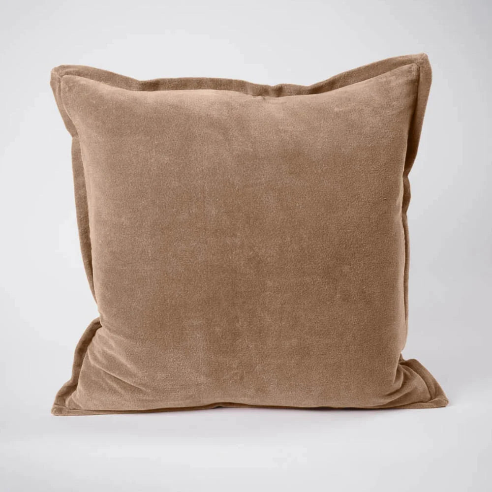 Evelyn Velvet Cushion - Natural - 50 x 50 cm