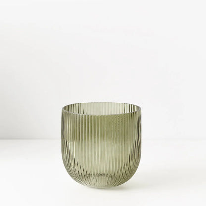 Ripple Vase - Olive - 15x15cm