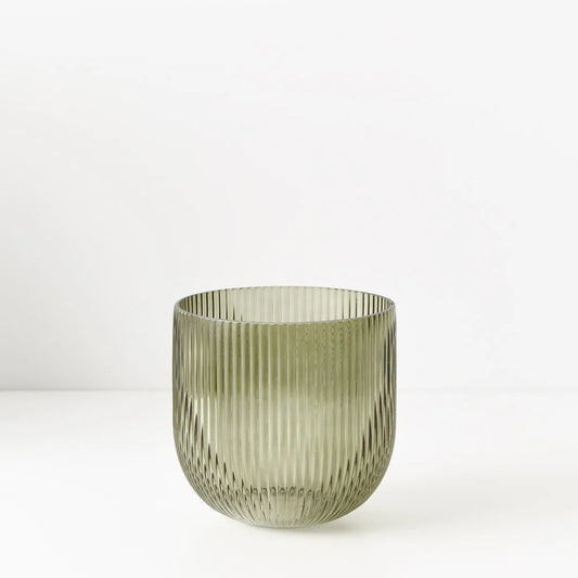Ripple Vase - Olive - 15x15cm