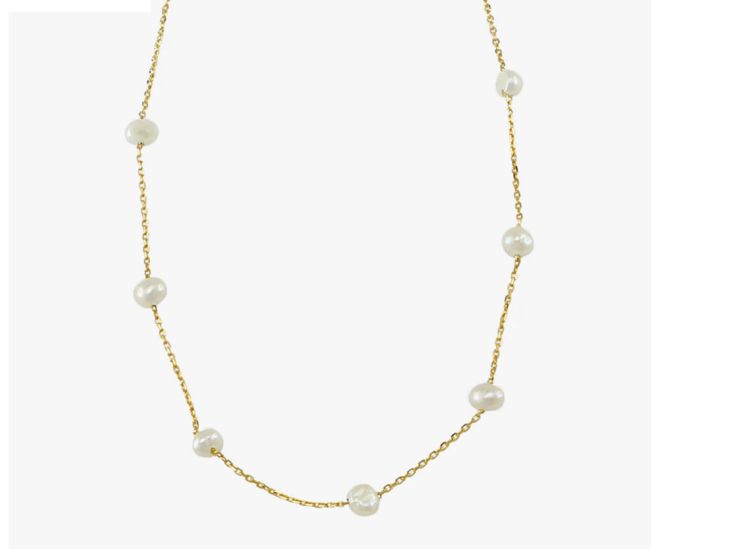 Freshwater Pearl Necklace - Gold