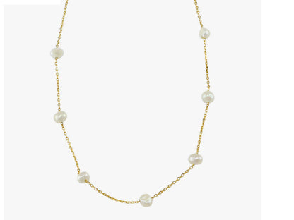 Freshwater Pearl Necklace - Gold