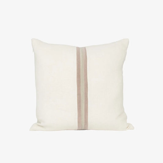 Ribbon Cushion - 50 x 50 cm - White/Lilac/Putty