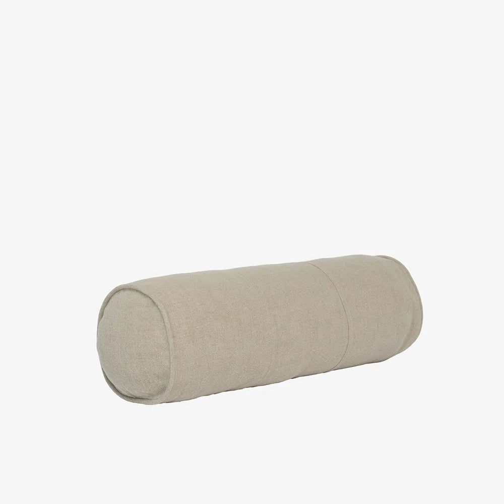 Luca Linen Bolster Cushion - 20 x 60 cm - Natural