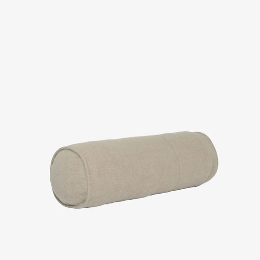 Luca Linen Bolster Cushion - 20 x 60 cm - Natural