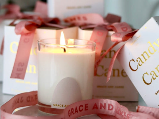Grace And James Holiday Cheer 40 HR Candle - Candy Cane