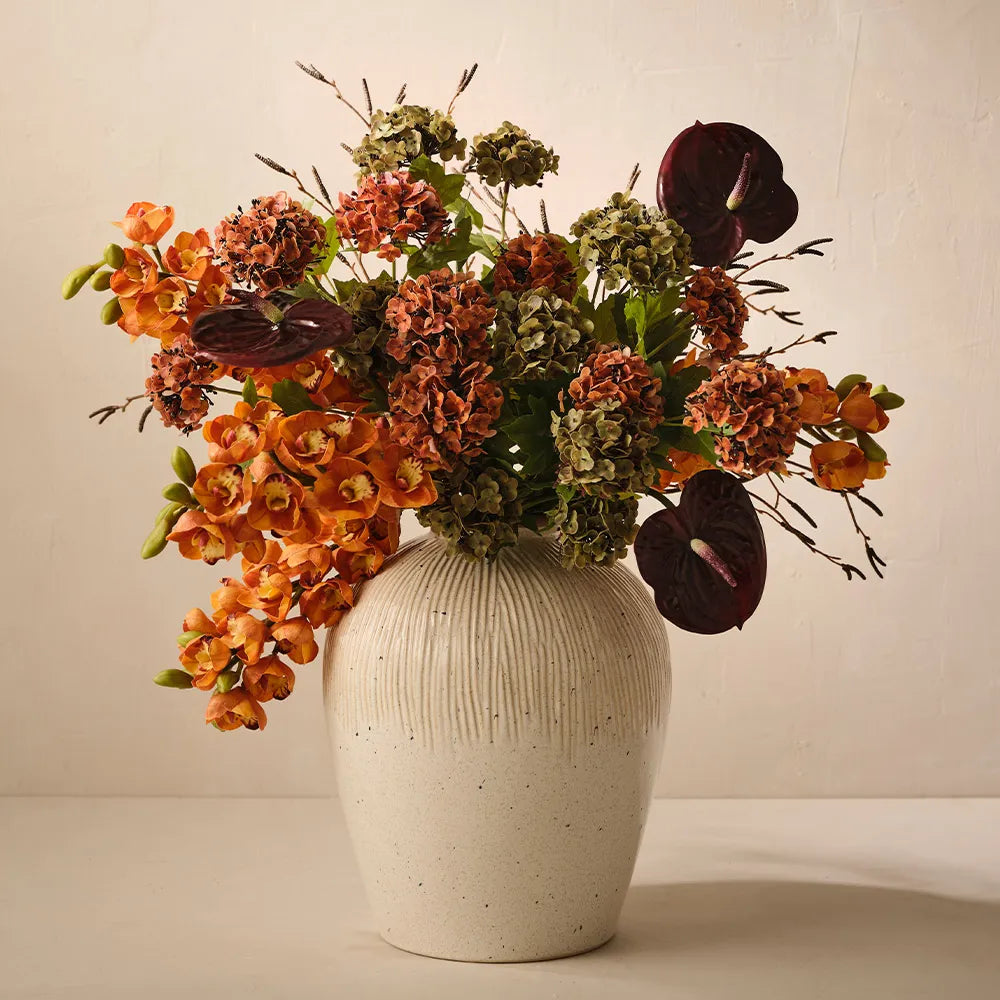 Hydrangea Spray - Burnt Orange