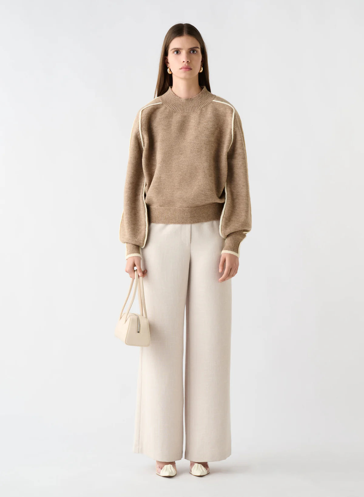 Getaway sweater - Mocha / Ivory