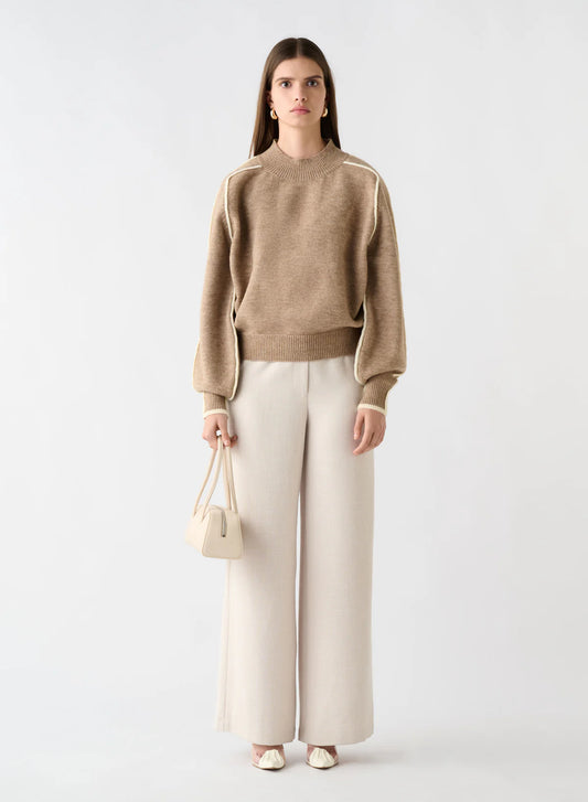 Getaway sweater - Mocha / Ivory