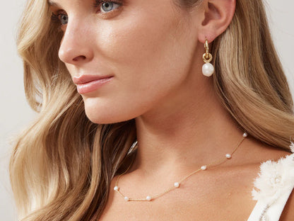 Freshwater Pearl Necklace - Gold