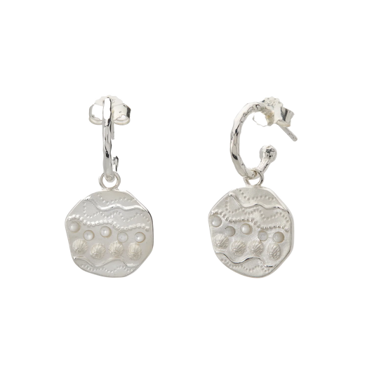 Ocean Dreamer Hoop Earrings - Sterling Silver