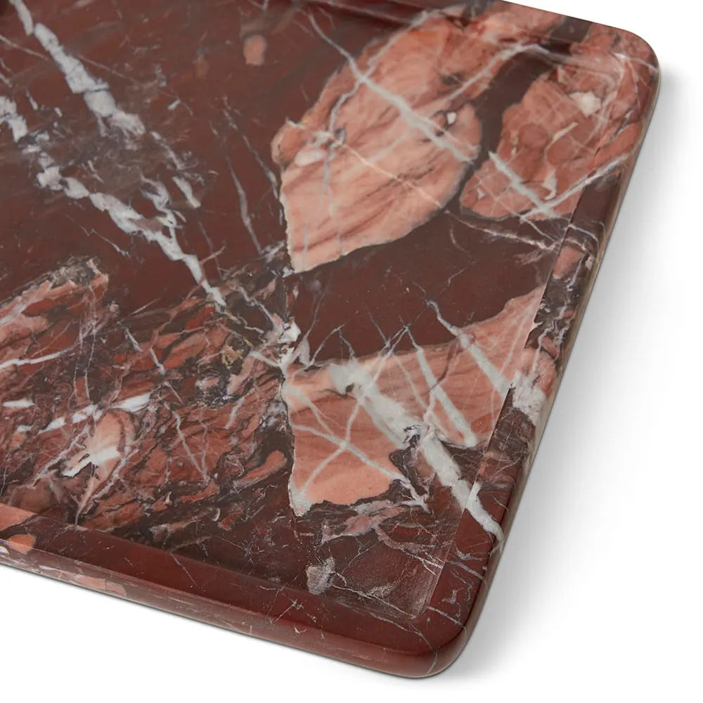 Leland Marble Decor Tray - Burgundy - 20 x 20 x 2cm
