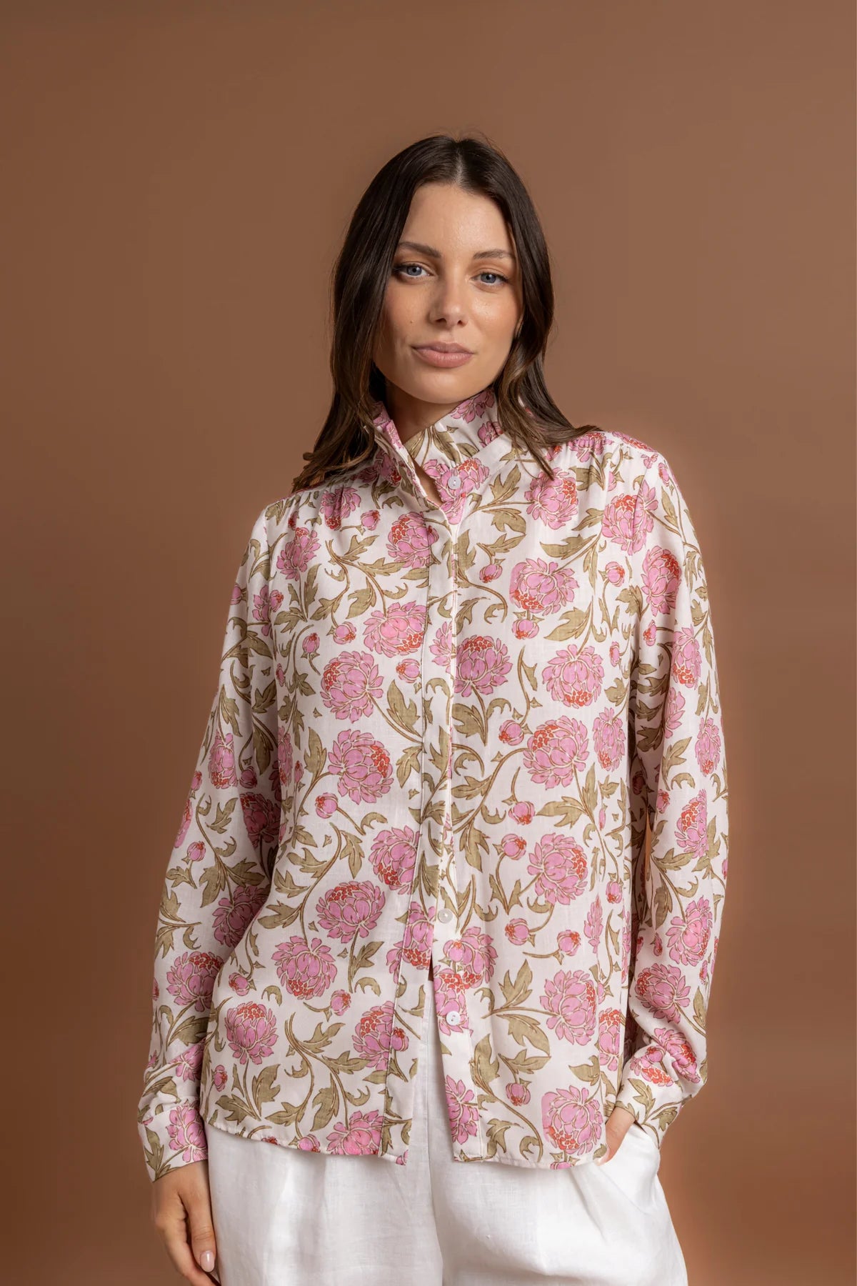 Amara Shirt - Pink Floral